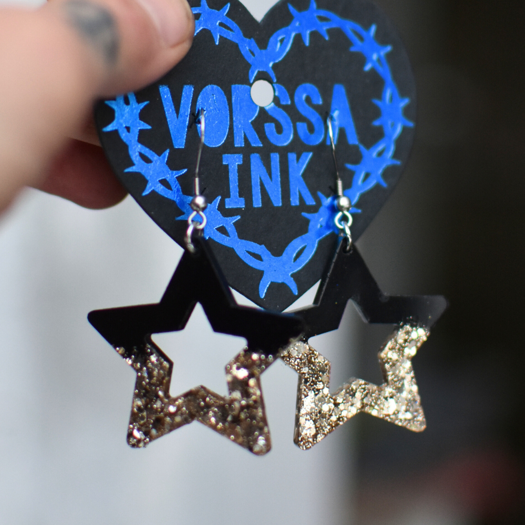 Överi Bling Tähti korvikset