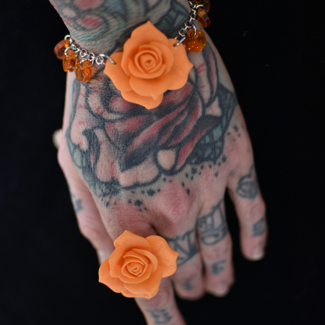 Rose-rannekoru-sormus setti