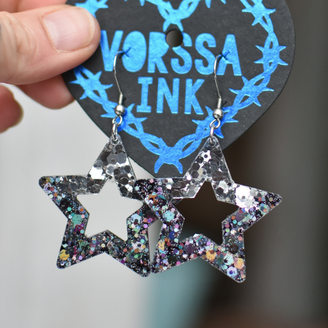 Överi Bling Tähti korvikset