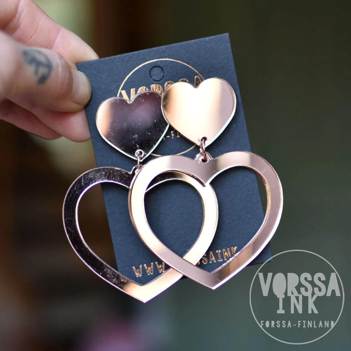 Isot sydän korvikset | Vorssa Ink